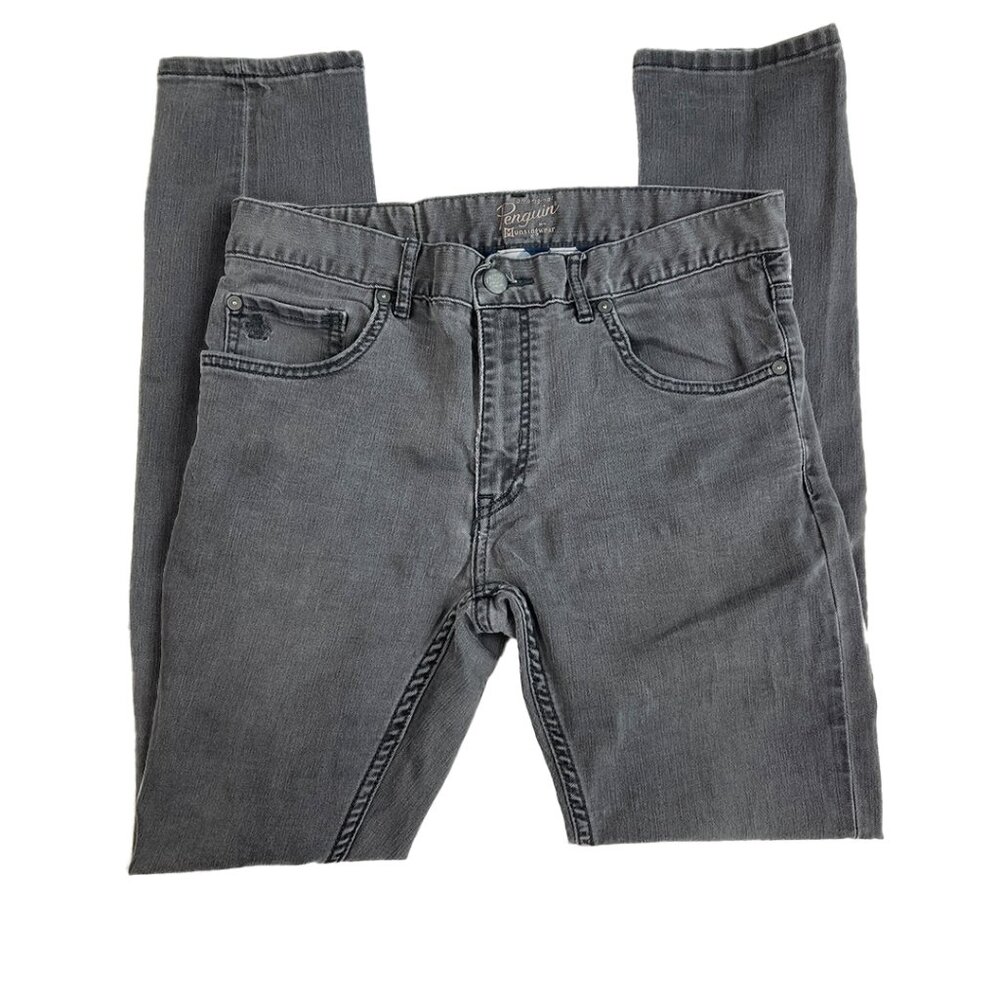 Original Penguin by Munsingwear Grey Mid-Rise Jeans Size 32x32 Slim Denim Pants